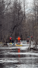 Spring flooding brings paddleboarding, fishing to Izhevsk waterways