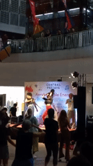 Aerobics class draws participants to Central Pattaya shopping mall