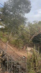 Elevated views of Santiago hillsides and zoo captured