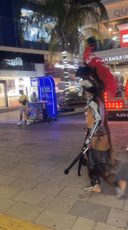 Late night street scenes captured in Playa del Carmen