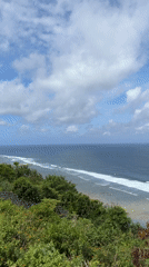 Dawn clifftop ocean views captured in Kuta Selatan, Indonesia