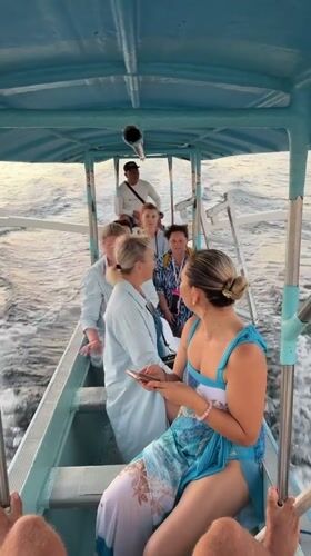 Boat ride at dusk off the Buleleng coast, Bali
