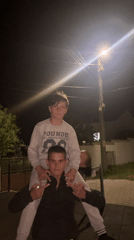 Young men socialize during sunset in Goritsa, Bulgaria