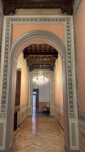 Wedding reception at an ornate historic villa in Signa, Italy