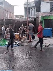 Evening fish market activity captured in Lhokseumawe, Indonesia