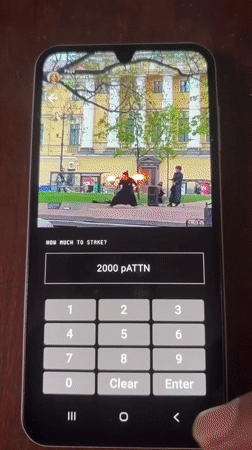 Fire performance video viewed on phone in Ciudad Guayana