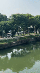 River walkway scene captured in Liwan District, China