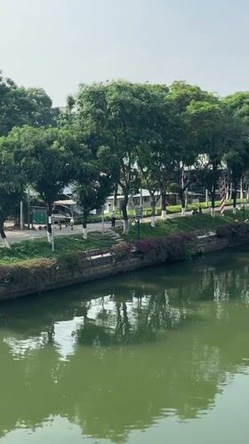 River walkway scene captured in Liwan District, China