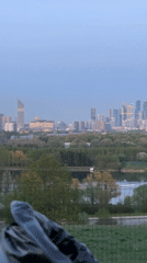 Sunset skyline views documented across Khimki, Russia