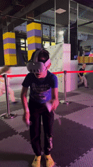 Boy plays VR games at Shumen entertainment center