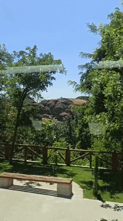 Exploring the Meteora monastery complex on a clear summer morning