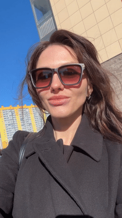 Woman takes selfies outdoors and at gym in Murino