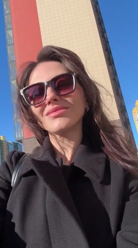 Woman takes selfies outdoors and at gym in Murino