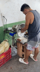 Morning market life in General Luna, Philippines