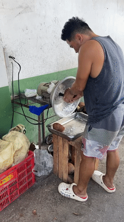 Morning market life in General Luna, Philippines
