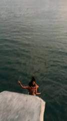 Bridge jumping draws crowds in General Luna, Philippines