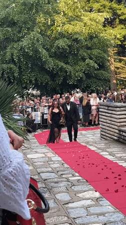 Formal red carpet procession draws crowds in Berkovitsa Bulgaria