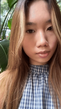 Woman photographed at modern cafe in Liangjiang, China