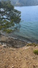 Coastal view captured from elevated position in Fethiye, Turkey
