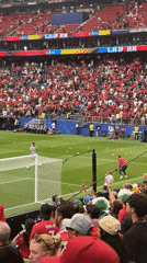 Soccer match day at a packed Houston stadium
