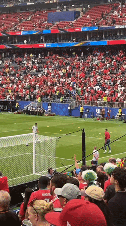 Soccer match day at a packed Houston stadium