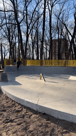 Children enjoy outdoor recreation at Ufa park skateboard and ping pong facilities