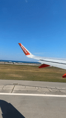 EasyJet flight departs Nice airport over Mediterranean coast