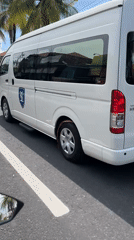 White van observed on Denpasar road from motorcycle