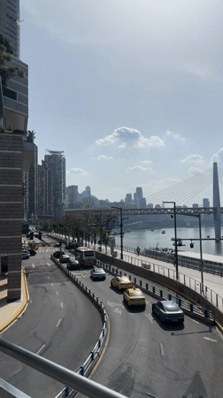 Morning urban life documented across Chongqing's Yuzhong District