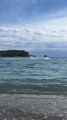 Everyday coastal life captured across Budva's Adriatic shoreline