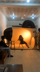 Woman photographed in professional studio setup in Gura Top
