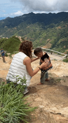Early morning tourist activities captured at Vietnam mountain terraces