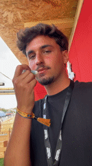 Young adults attend outdoor festival event in Porto