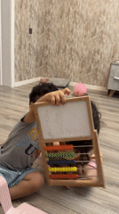 Kids playing and goofing around at home in Baku