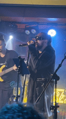 Live band performs at small venue in Novosibirsk