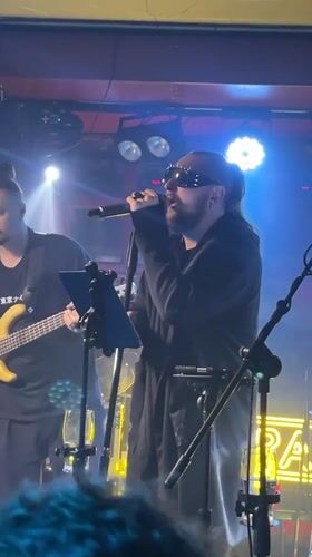 Live band performs at small venue in Novosibirsk