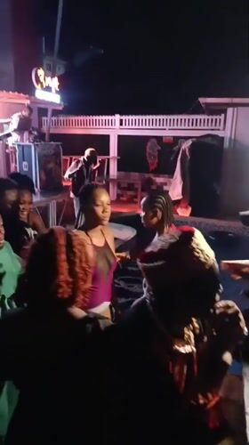 Nighttime pool party with live music documented in Awka, Nigeria