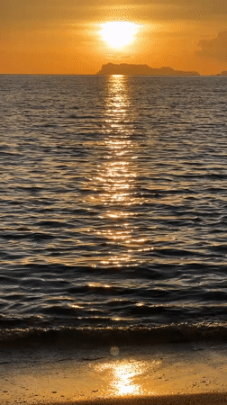Sunset beach afternoon at Tong Yang, Gulf of Thailand