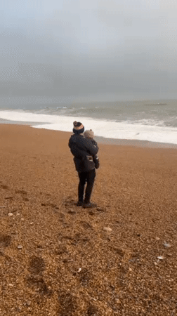 Family explores Dorset coastal towns during winter seaside outing