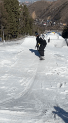 Winter sports activities observed on snowy slopes