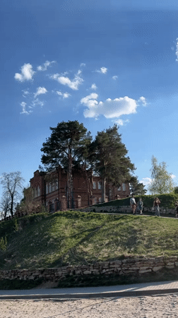 Tourists explore historic Russian island town of Sviyazhsk