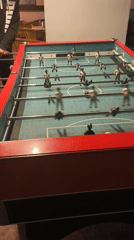 Foosball games and coastal scenes documented in Moaña, Spain