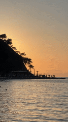Tranquil sunset moments captured on Turkish coastline