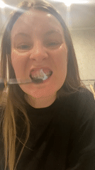 Woman's private moments captured during early morning routine in Russia