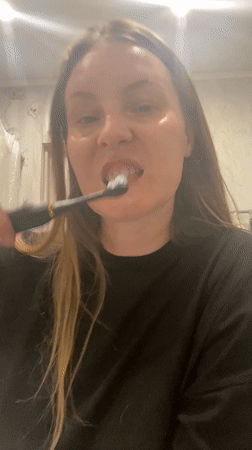 Woman's private moments captured during early morning routine in Russia