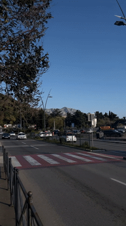 Woman spotted on balcony overlooking Budva, Montenegro