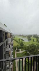Heavy rains flood golf course in Choeng Thale, Thailand