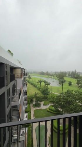 Heavy rains flood golf course in Choeng Thale, Thailand