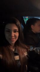 Women filmed in car at night in Sofia