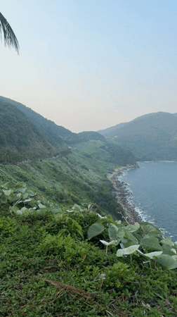 Coastal morning scene captured near Đà Nẵng, Vietnam